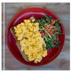 Salut Bar And Grill Scrambled Eggs With Cheddar Cheese